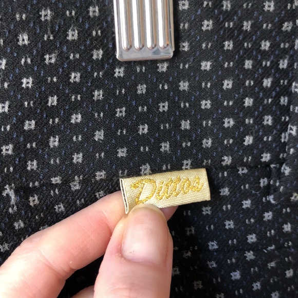 Vintage Dittos wide leg high waisted vintage pants black with pattern size 23 - Picture 6 of 7